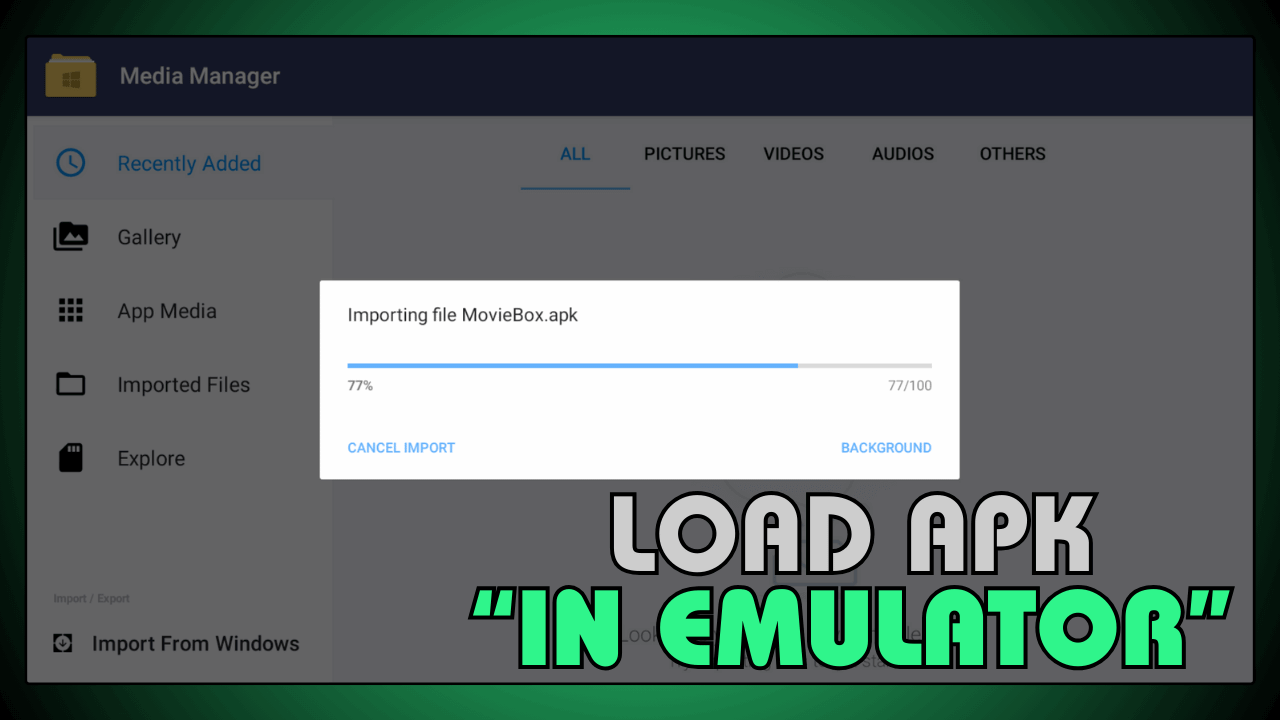 Load APK in Emulator