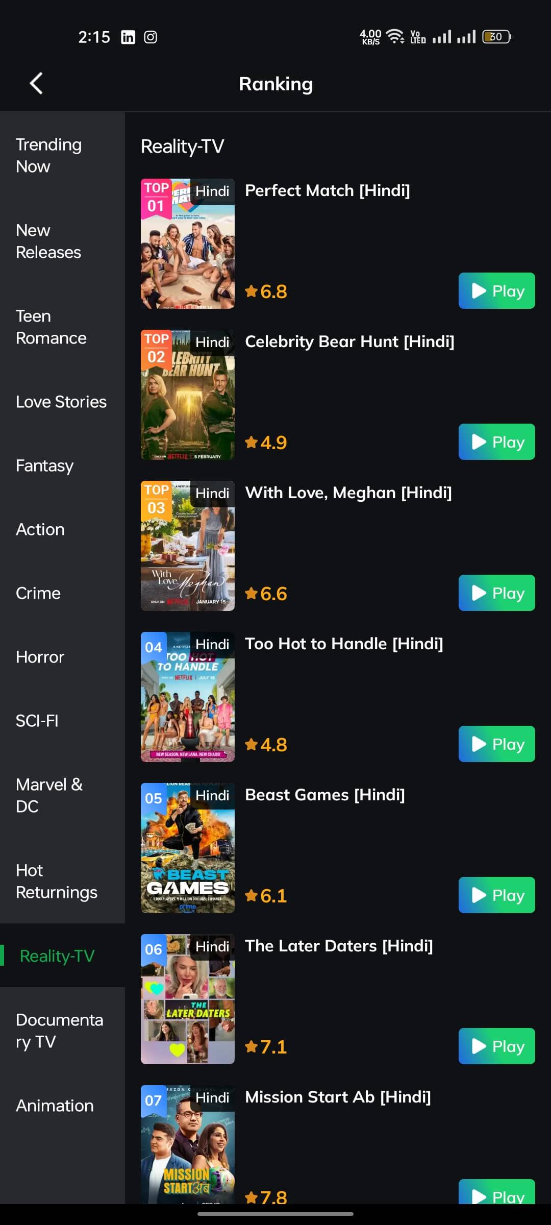 Reality-TV Shows on MovieBox